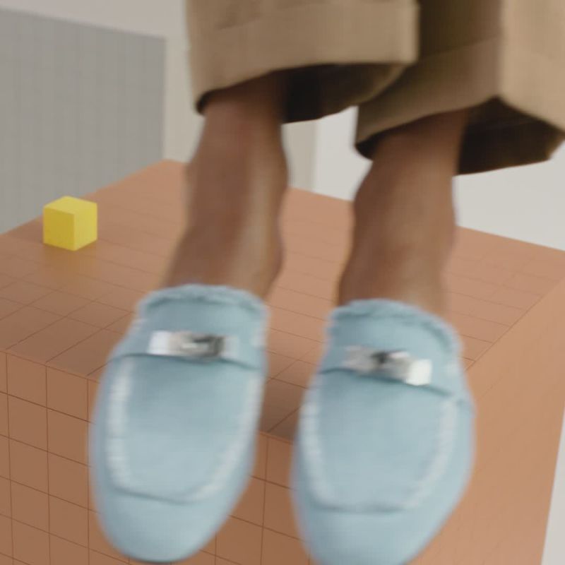 【デニム布地がオシャレ♪】HERMES ミュール OZ コーデのポイントにピッタリ】HERMES Ozデニムミュール (HERMES